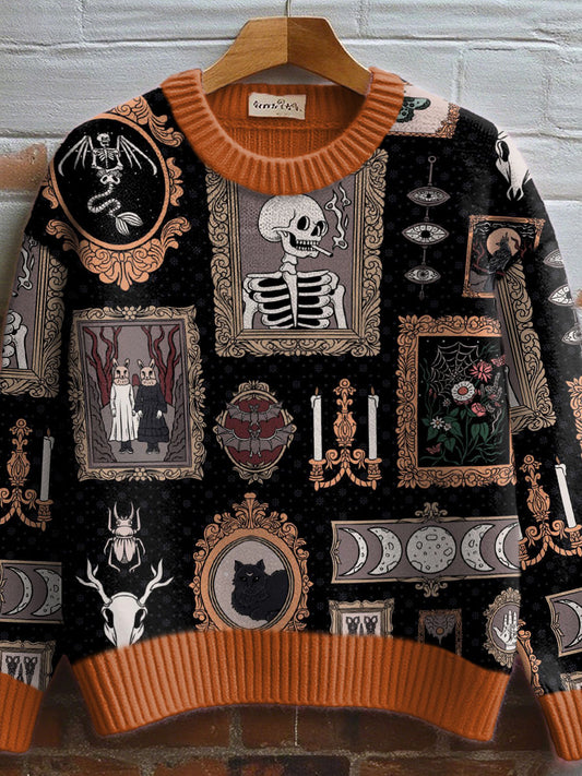Women's Halloween Skull Print Casual Top