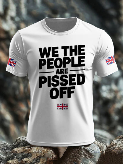 Men's UK Flag Patriotism Printed T-shirt