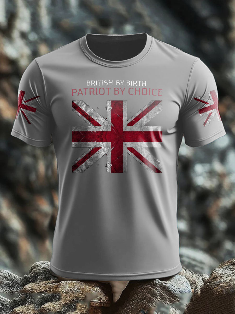 Men's UK Flag Patriotism Printed T-shirt