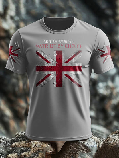 Men's UK Flag Patriotism Printed T-shirt