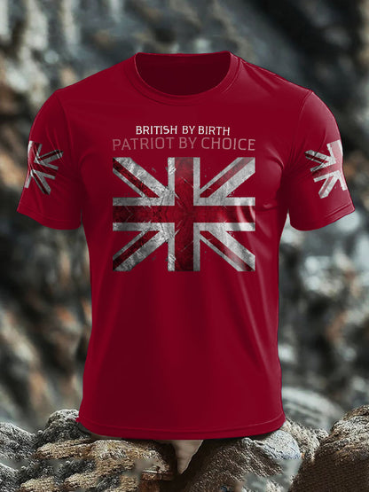 Men's UK Flag Patriotism Printed T-shirt