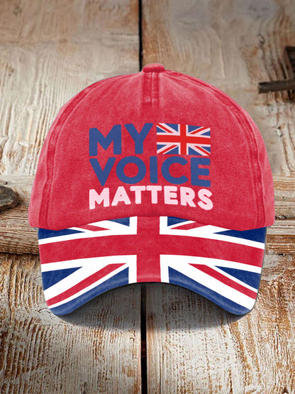 Unisex My Voice Matters UK Hat