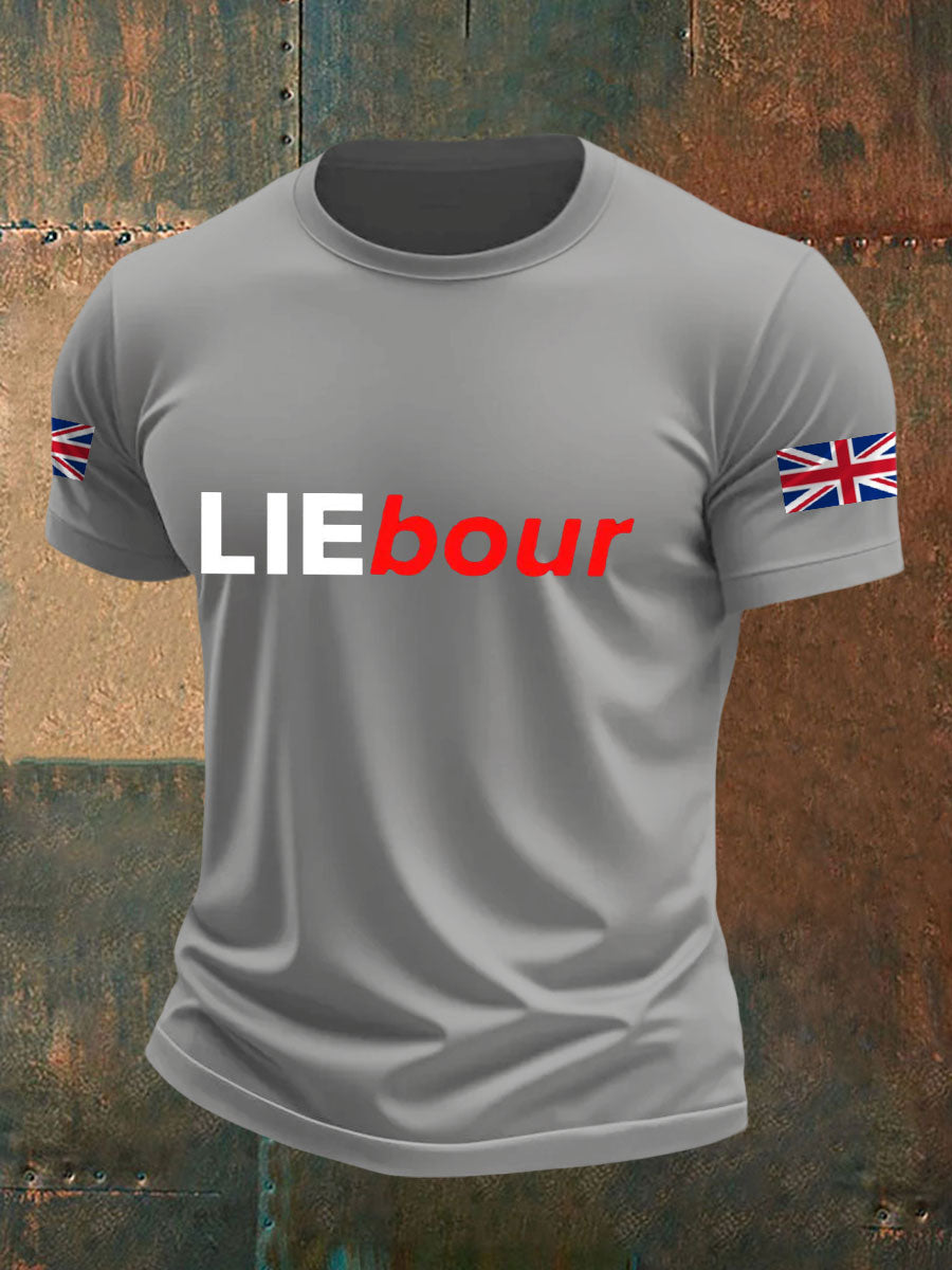 Men's UK Flag Funny Printed Casual Tops