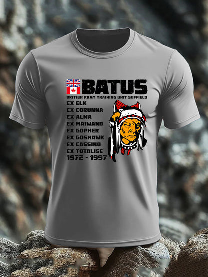 Men's British Veteran imitation cotton short-sleeved T-shirt