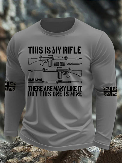 Men's British Veteran long sleeve round neck T-shirt