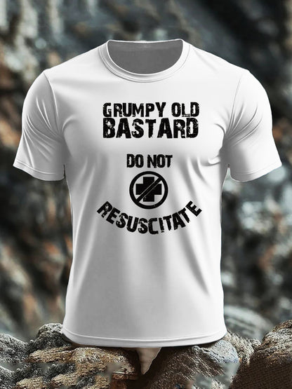 Men's British Veteran imitation cotton short-sleeved T-shirt
