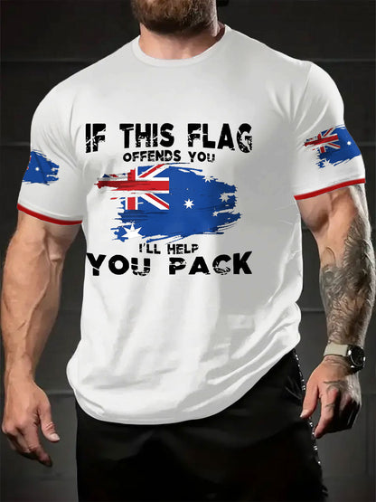 Men's AU Flag Proud Printed T-shirt