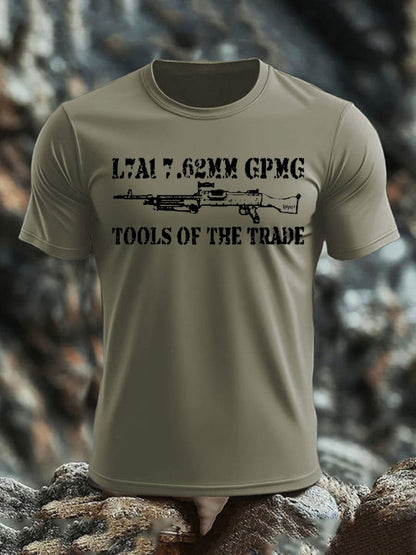 Men's British Veteran imitation cotton short-sleeved T-shirt