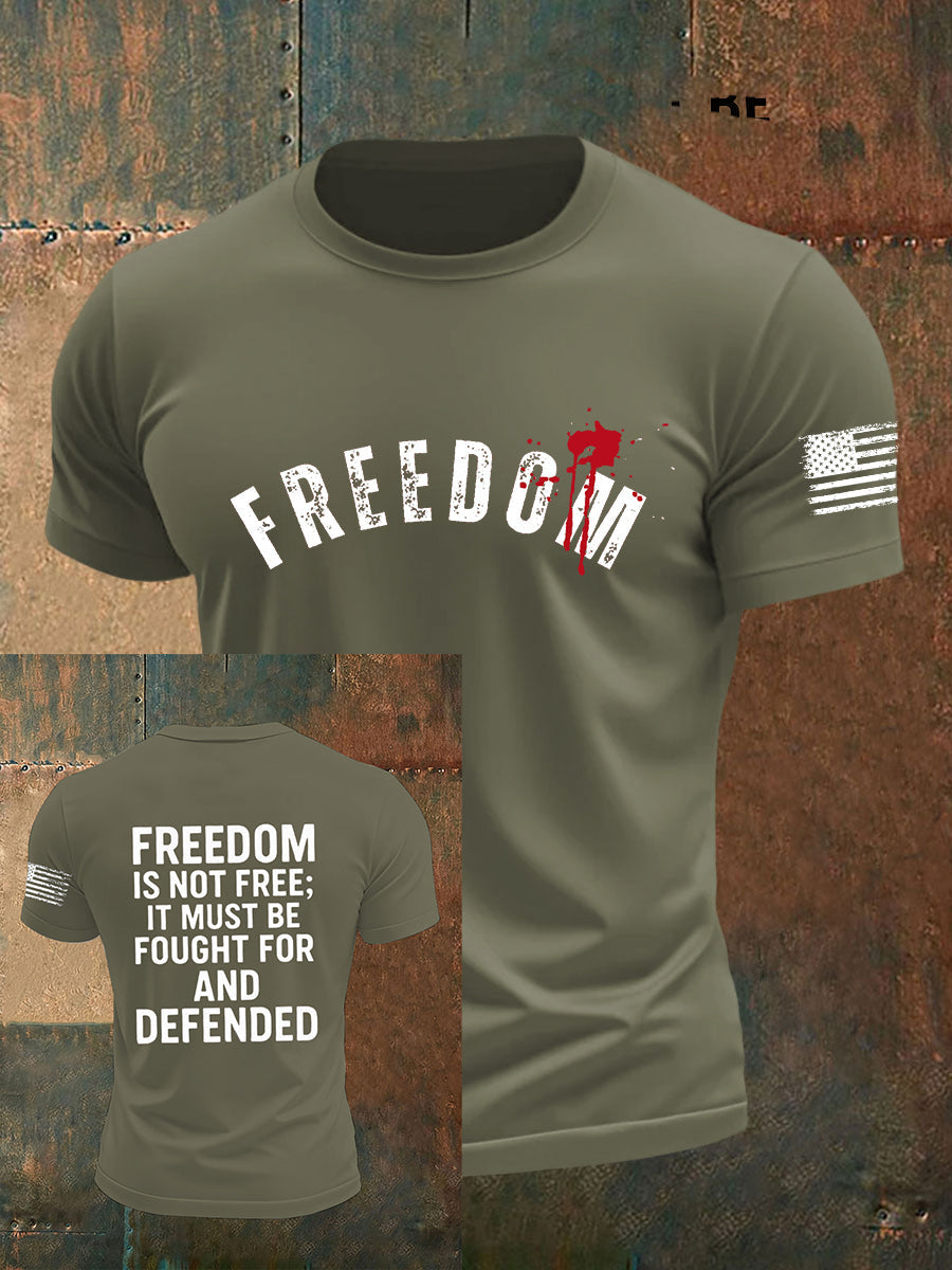 Men's Freedom Is Not Free R.I.P Charlie Kirk Short Sleeve T-shirt