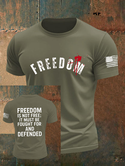 Men's Freedom Is Not Free R.I.P Charlie Kirk Short Sleeve T-shirt