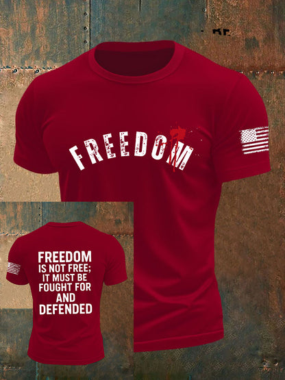 Men's Freedom Is Not Free R.I.P Charlie Kirk Short Sleeve T-shirt