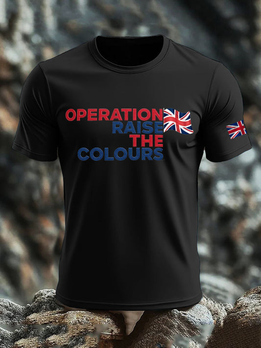 Men's Operation Raise The Colours imitation cotton short-sleeved T-shirt