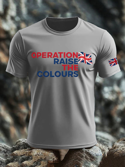 Men's Operation Raise The Colours imitation cotton short-sleeved T-shirt