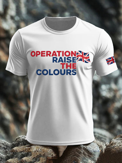 Men's Operation Raise The Colours imitation cotton short-sleeved T-shirt
