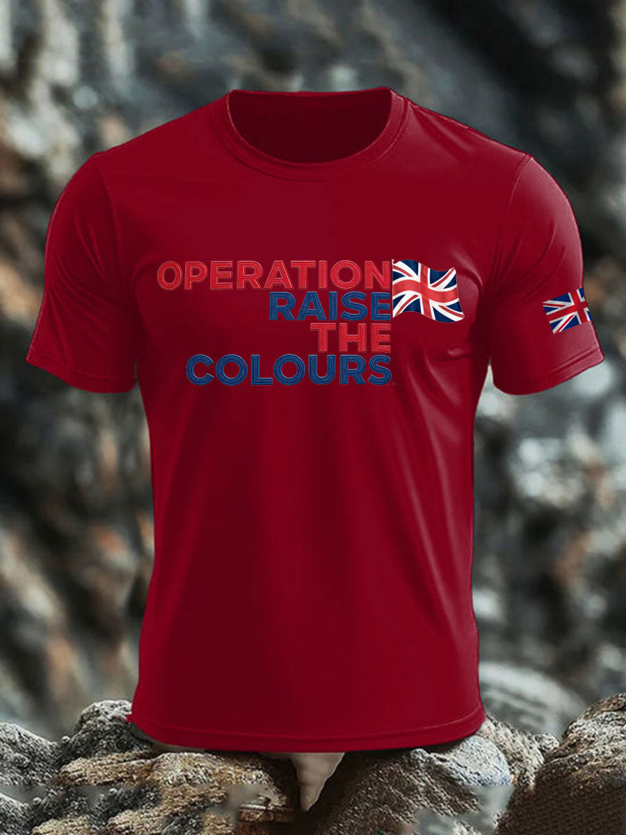 Men's Operation Raise The Colours imitation cotton short-sleeved T-shirt