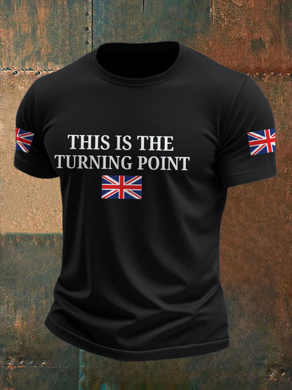 Men's Turning Point UK Flag Printed T-shirt