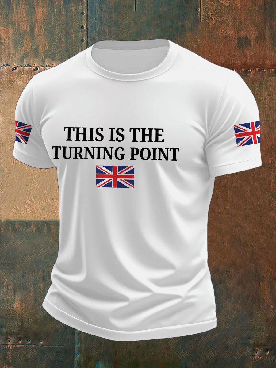 Men's Turning Point UK Flag Printed T-shirt
