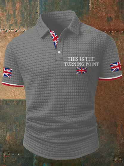 Men's Turning Point UK Flag Printed Casual Tops