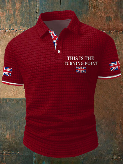 Men's Turning Point UK Flag Printed Casual Tops