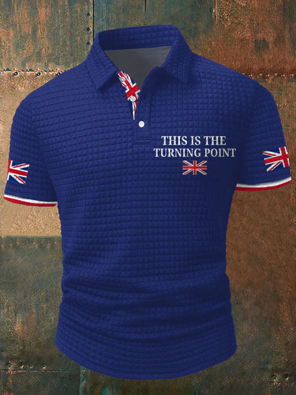 Men's Turning Point UK Flag Printed Casual Tops