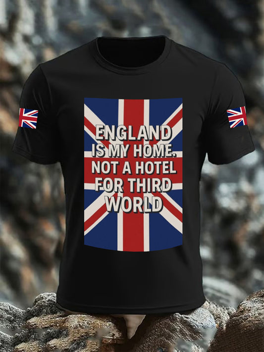 Men's Englad Is My Home Not A Hotel For Third World Short-sleeved T-shirt
