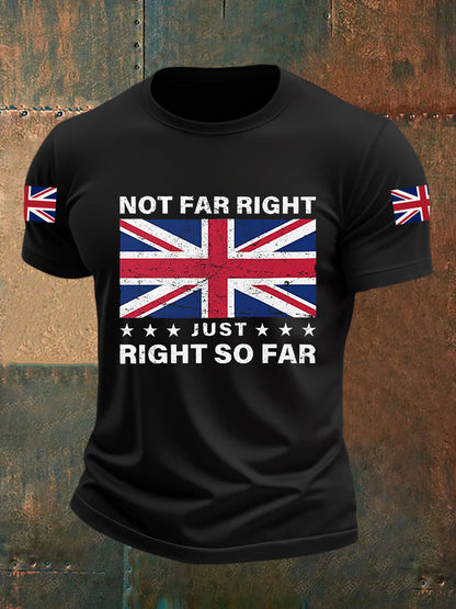 Men's Not Far Right Just Right So Far Short-sleeved T-shirt