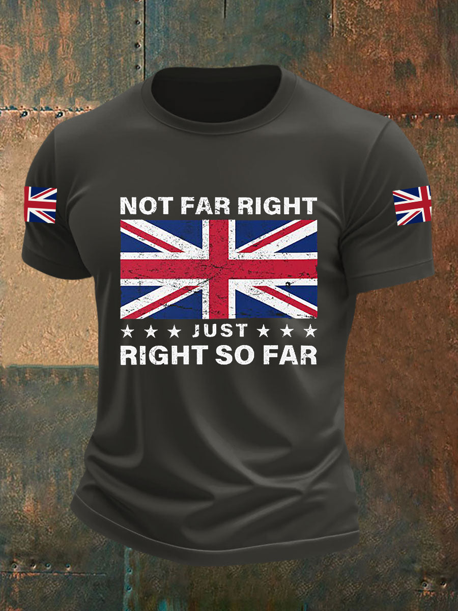 Men's Not Far Right Just Right So Far Short-sleeved T-shirt