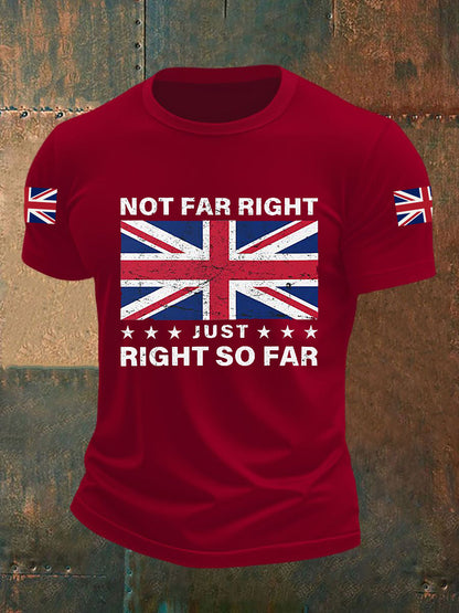 Men's Not Far Right Just Right So Far Short-sleeved T-shirt