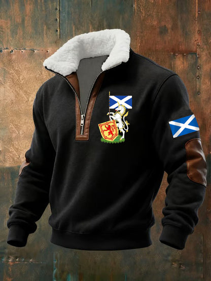 Men's Scottish Unicorn baggy zip-up hoodie
