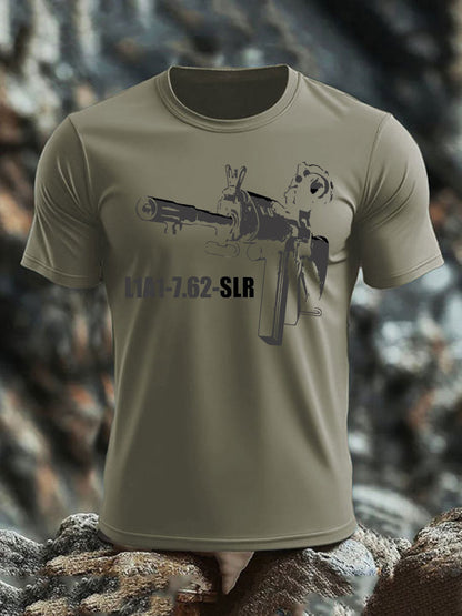 Men's British Veteran imitation cotton short-sleeved T-shirt