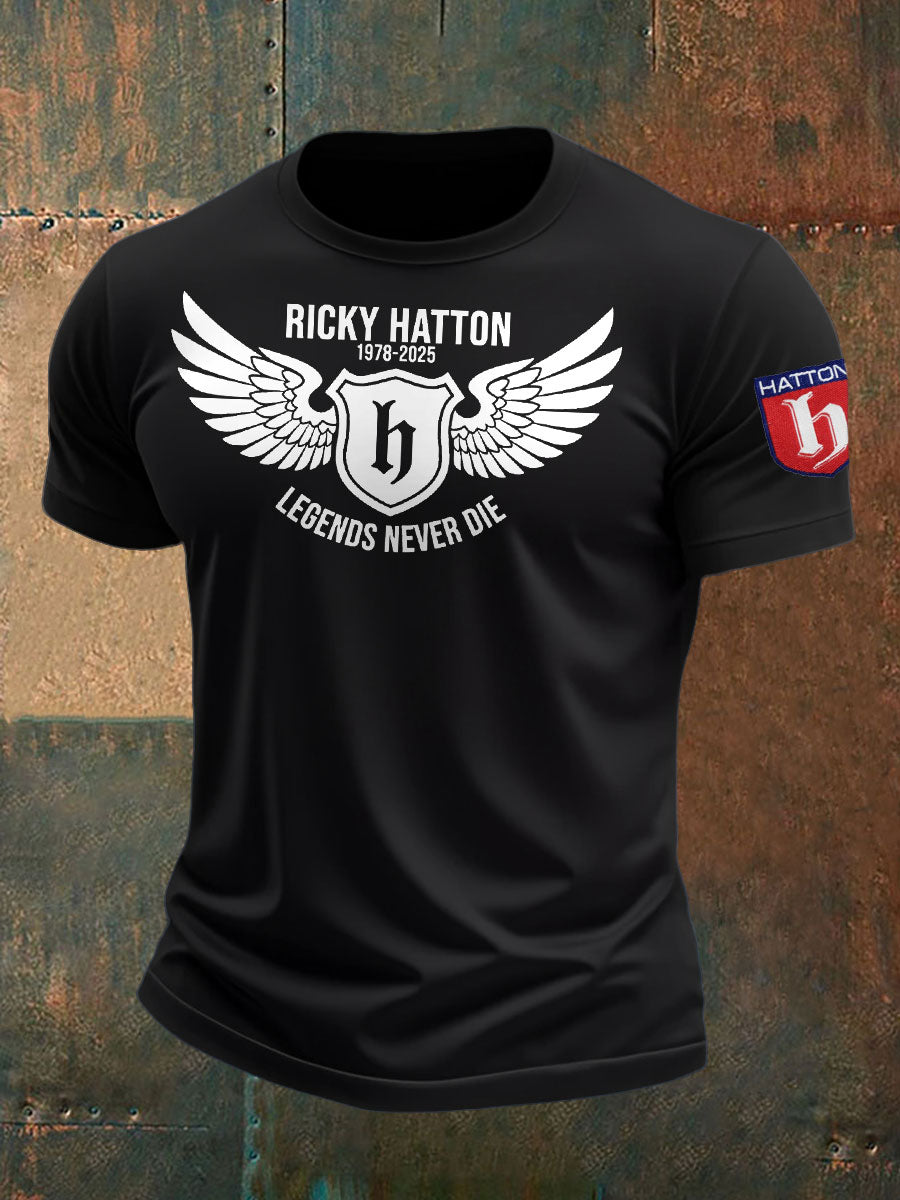 Men's Boxing Lover Rip Hitman Legend Printed T-Shirt