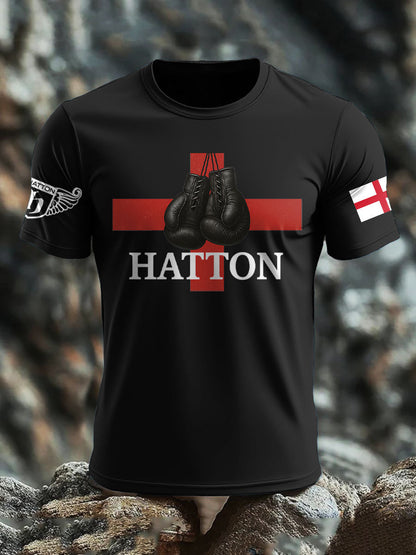 Men's Boxing Lover Rip Hitman Legend Printed T-Shirt