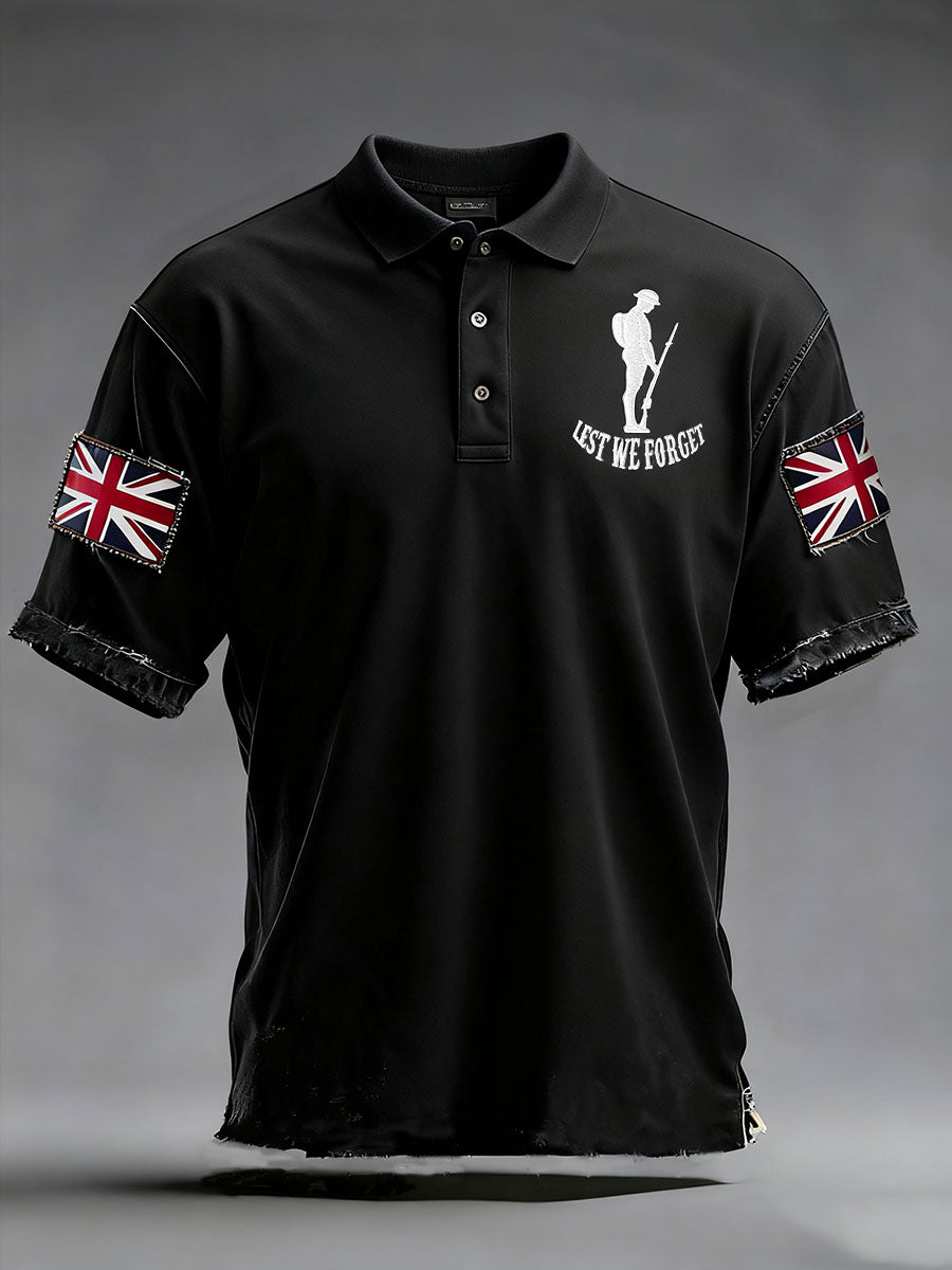 Men's Remembrance Day Lest We Forget Polo Shirt