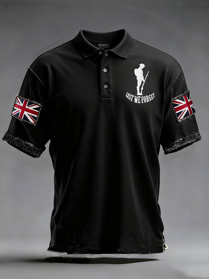 Men's Remembrance Day Lest We Forget Polo Shirt
