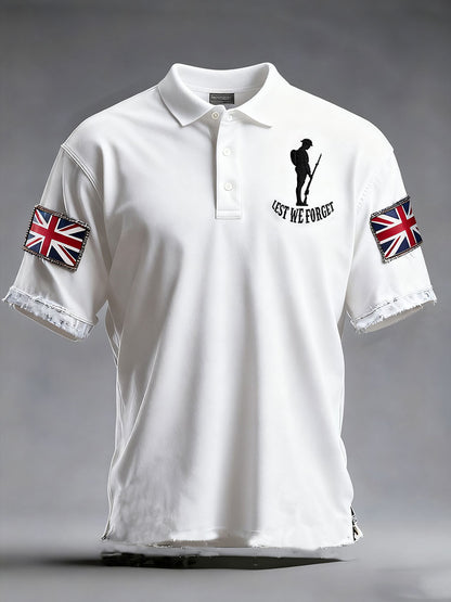 Men's Remembrance Day Lest We Forget Polo Shirt