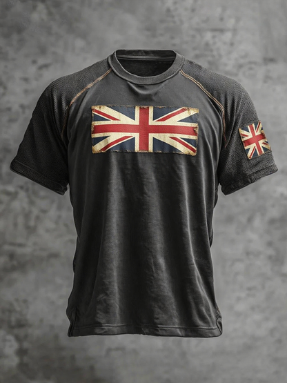 Men's British Flag Printed  short sleeve t-shirt