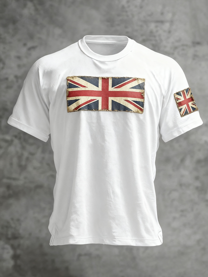 Men's British Flag Printed  short sleeve t-shirt