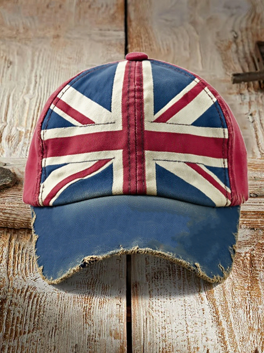Unisex british flag patchwork Print Hat