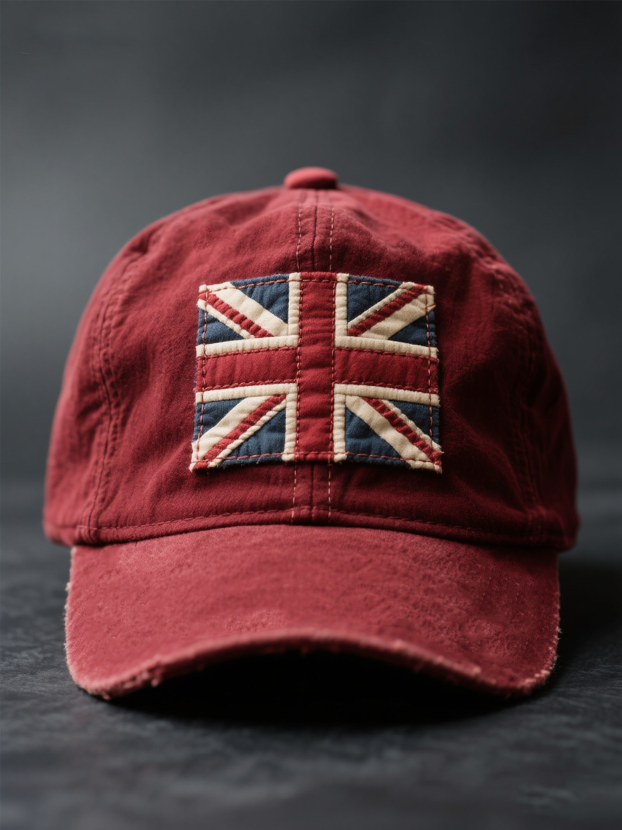 Unisex british flag patchwork Print Hat