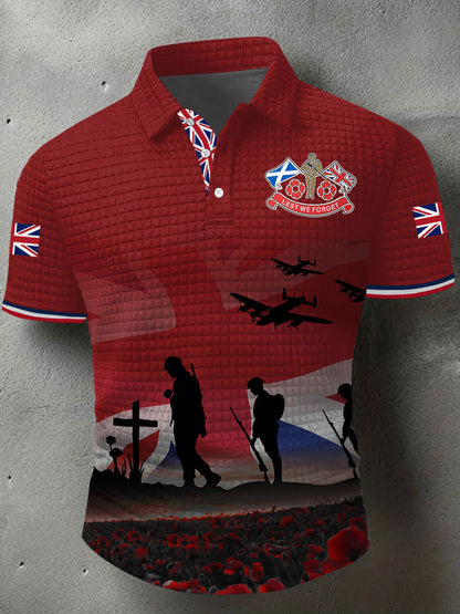 Men's Remembrance Day Lest We Forget Short Sleeve Shirt