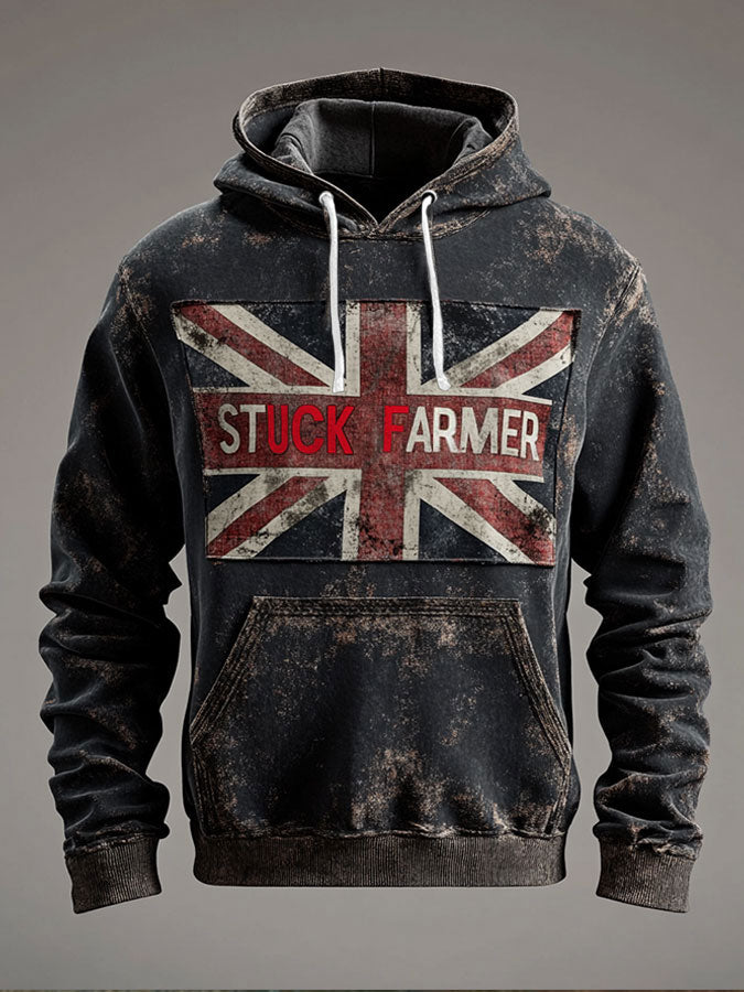 Men's UK Flag Funny Printed Hoodie