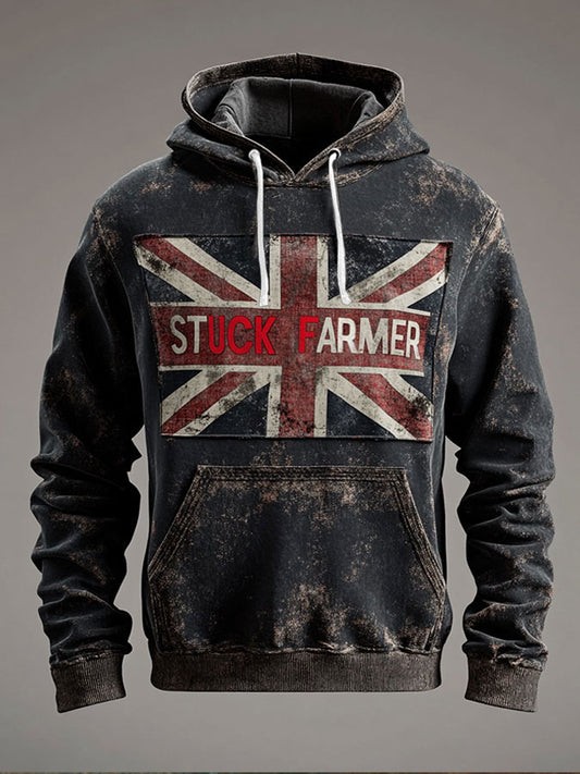 Men's UK Flag Funny Printed Hoodie