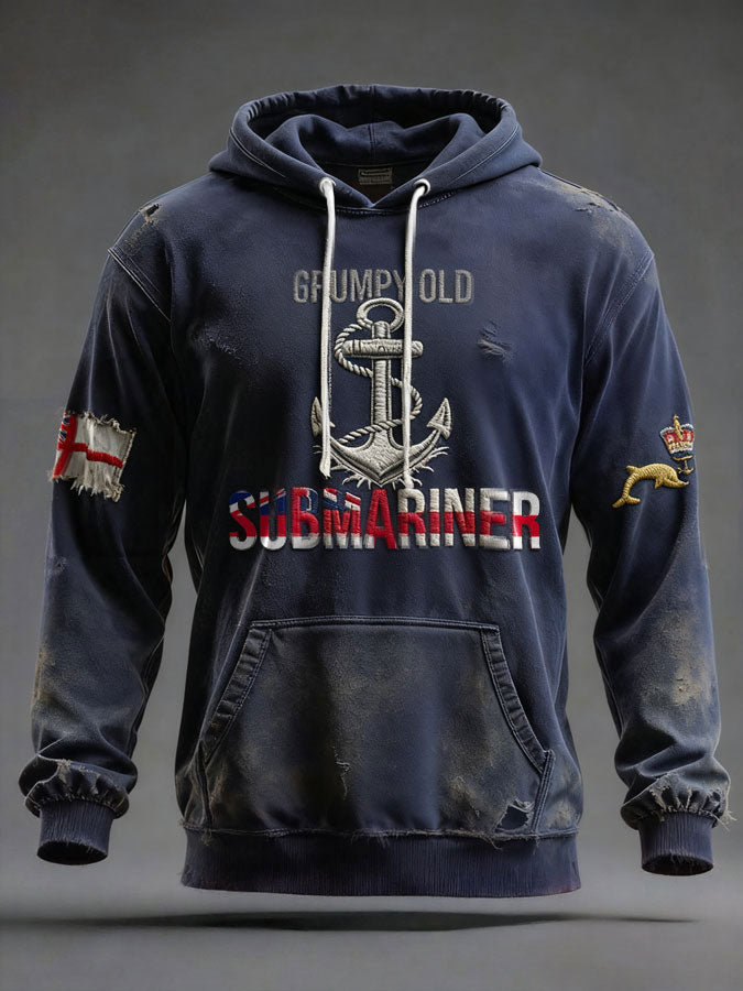Men's UK Veteran Printed Hoodie