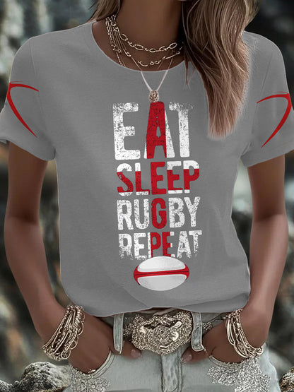 Women's England Rugby Lover Roses Printed T-Shirt