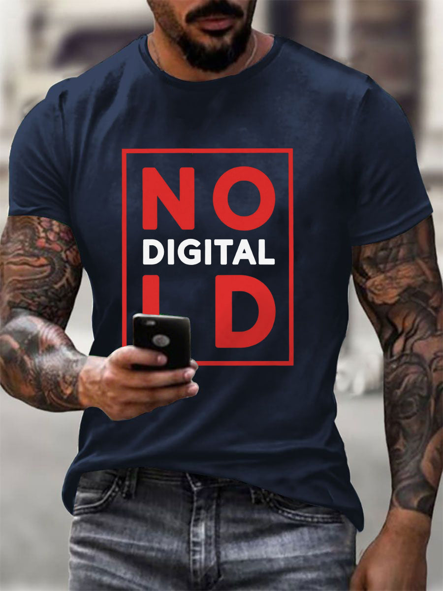 Men's No Digital ID Printed short-sleeved T-shirt