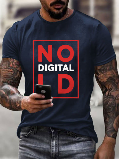 Men's No Digital ID Printed short-sleeved T-shirt