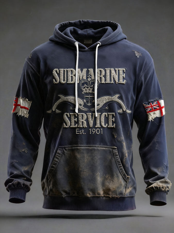 Men's UK Veteran Printed Hoodie