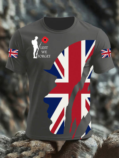Men's Remembrance Day Lest We Forget Short Sleeves T-shirt