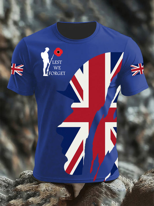 Men's Remembrance Day Lest We Forget Short Sleeves T-shirt