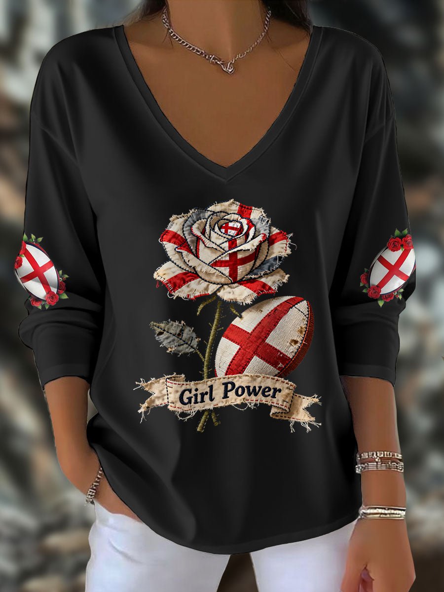 Women's England Rugby Lover Printed Tops
